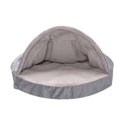 Small Dark Gray Orthopedic Foam Burrow Dog Bed
