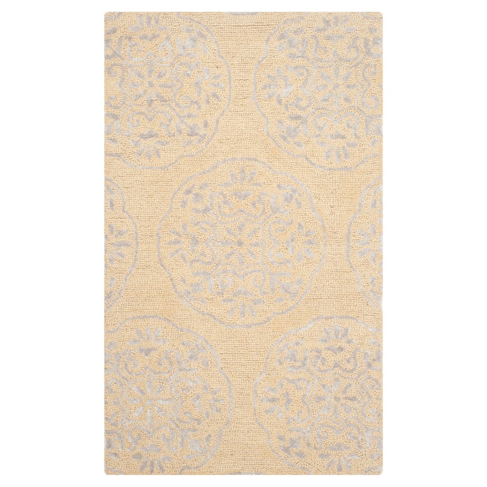 3'x5' Shapes Accent Rug Beige/Silver - Safavieh