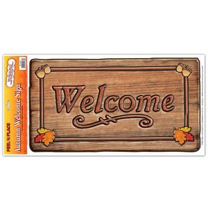 Beistle Autumn Welcome Sign Peel 'N Place, 12" x 24" Sh, (2/Pkg) Multicolored - 1 of 1