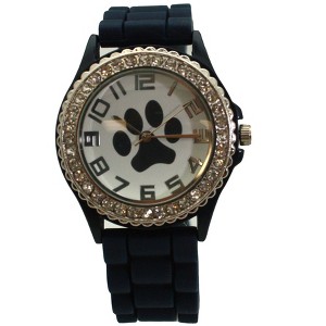 Olivia Pratt Every Day Silicone Paw and Rhinestones Colorful Women Watch - 1 of 4