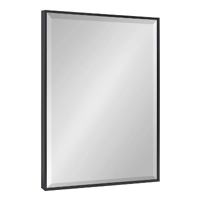 22.7" x 28.7" Rhodes Rectangle Wall Mirror Black - Kate & Laurel All Things Decor