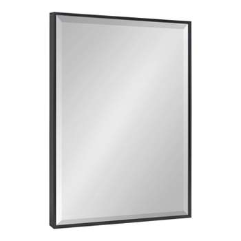 22.7" x 28.7" Rhodes Rectangle Wall Mirror Black - Kate & Laurel All Things Decor