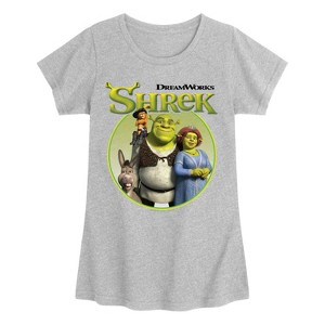 Girls' - Shrek - Group Fitted Short Sleeve Graphic T-Shirt - 1 of 3