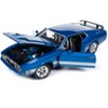 1973 Ford Mustang Mach 1 3K Blue Glow Met w/Silver Stripes Class of 1973 "American Muscle" 1/18 Diecast Model Car by Auto World - 2 of 4