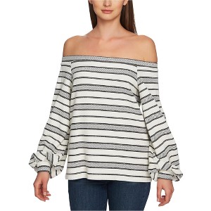 1.STATE Womens Ruched Sleeve Off the Shoulder Blouse - 1 of 1