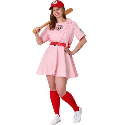 Halloweencostumes.com 2t Girl League Of Their Own Toddler Dottie Luxury  Costume For Girls., Red/pink : Target