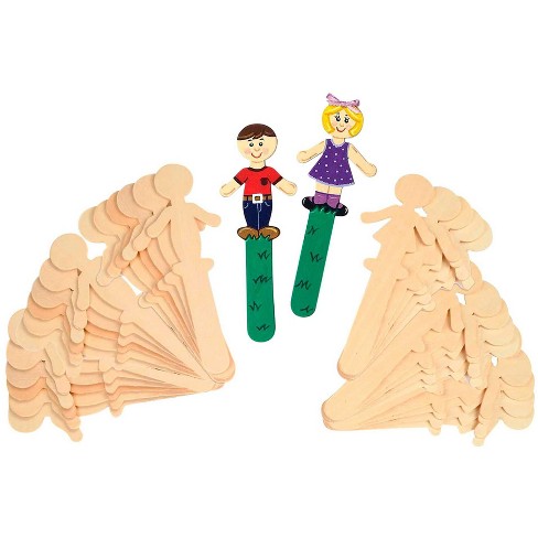 Creativity Street Wood People Craft Stick, 5-1/2 Inches, Pack of 36