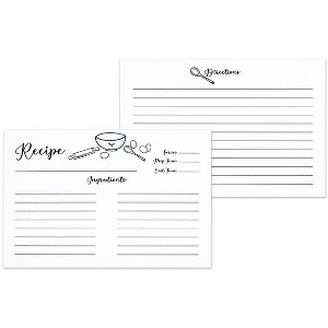 Outshine Co Premium Recipe Cards 3x5 Inches, Farmhouse Kitchen Design (Set of 50) - 1 of 4