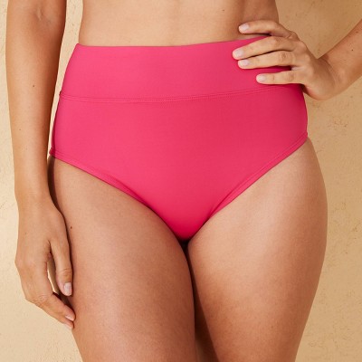 Women's Banded High Waist Full Coverage Bikini Bottom - Shade & Shore™