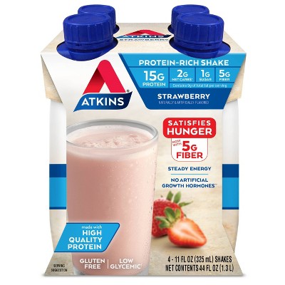 Atkins Protein Shake - Strawberry - 11oz/4pk Bottles