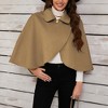Women's Capelet Shawl Short Cloak Cape Wraps Cardigan Dressy Cloak for Wedding PartyonesizeKhaki - 3 of 3