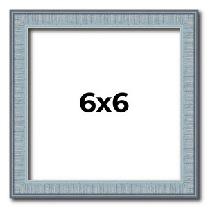 PosterPalooza | Square Textured Blue Picture Frame - UV Acrylic, Foam Board Backing, Hanging Hardware - 1 of 4