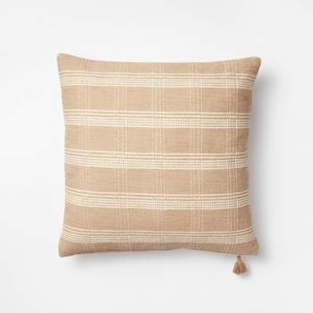 Woven Plaid Throw Pillow with Tassel Zipper - Threshold™ designed with Studio McGee