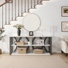 KIGFTSOD 70.87'' 3-Tier Industrial Console Table - Narrow Long Entry Table with Storage for Entryway, Living Room, Foyer, Hallway - 3 of 4