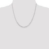Black Bow Jewelry 2.9mm Sterling Silver D/C Solid Elongated Cable Chain Necklace - 2 of 4