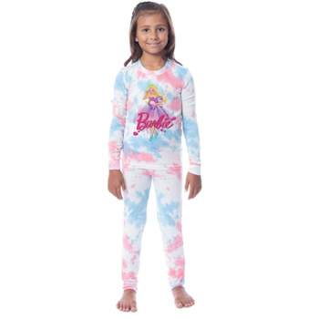 Barbie Girls' Princess Doll Unicorn Unisex Child 2 Piece Sleep Pajama Set Multicolored