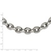 Black Bow Jewelry Men's Stainless Steel 11mm Textured and Brushed Link Necklace 22 Inch - 2 of 4
