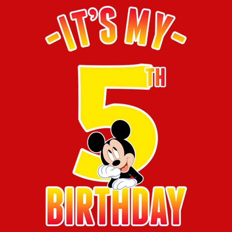 Boy's Mickey & Friends It's My 5th Birthday T-Shirt, 2 of 5