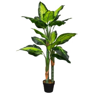 Northlight Wide Leaf Artificial Dieffenbachia Potted Plant - 51" - 1 of 4