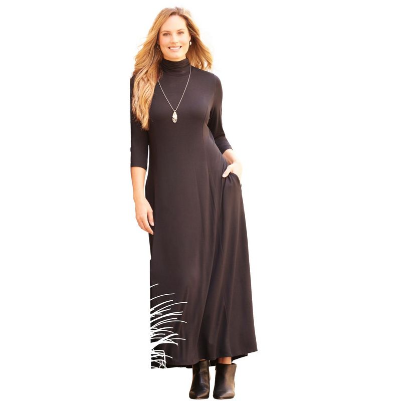 Catherines Women's Plus Size AnyWear Maxi Dress, 1 of 3