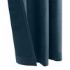 Thermaplus Navar Faux Suede Textured Blackout Window Treatment Grommet Curtain Panel for Bedroom Livingroom Navy - image 4 of 4