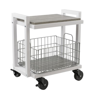 Cart System with wheels 2 Tier White - Atlantic
