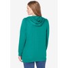 Woman Within Plus Size Zip Front Tunic Hoodie Jacket - 3 of 4