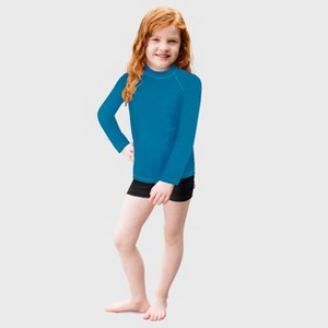 City Threads Girls UPF 50+ Long Sleeve Rashguard - USA-Made - 1 of 4