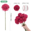 Unique Bargains Plastic Silk Durable Artificial Chrysanthemum Ball Flowers 11" - 3 of 4
