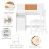 Aoibox Kids Wooden Study Desk with Chair and Hutch for 3-8 Years Old, Large Storage, Bulletin Board, Safe Workspace - 3 of 4