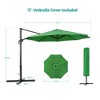 Sonkuki 11FT Offset Outdoor Patio Aluminum Cantilever Umbrella with Infinite Canopy Angle Adjustment - 3 of 4