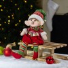 Northlight 15" Red and Green Plush Jingle Bell Boy Elf Christmas Figure - 2 of 4