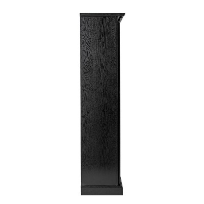 Black Farmhouse Freestanding Storage Cabinet with Adjustable Shelving