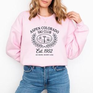 Aspen Colorado Ski Club Laurel Leaves - Women's Graphic Sweatshirt - 1 of 4