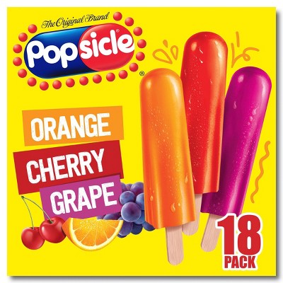 Popsicle Orange Cherry Grape Variety Ice Pops - 18ct : Target