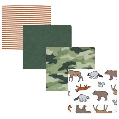 Hudson Baby Flannel Receiving Blankets, Animal Adventure – 30x30 Inches, 100% Cotton, Soft & Versatile