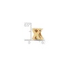 Black Bow Jewelry Letter X Bead Charm in 14k Yellow Gold Plated Sterling Silver - 3 of 4