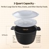 Itopfox Professional Large Microwave Cookware, Rice Cooker & Steamer for Vegetables, Safe Mixing & Serving Bowls, Food Storage Container, BPA Free - 2 of 4