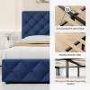 Bed Frame with 4 Storage Drawers, Linen Upholstered Platform Bed Frame with Wooden Slats Support, Button Tufted Design - 4 of 4