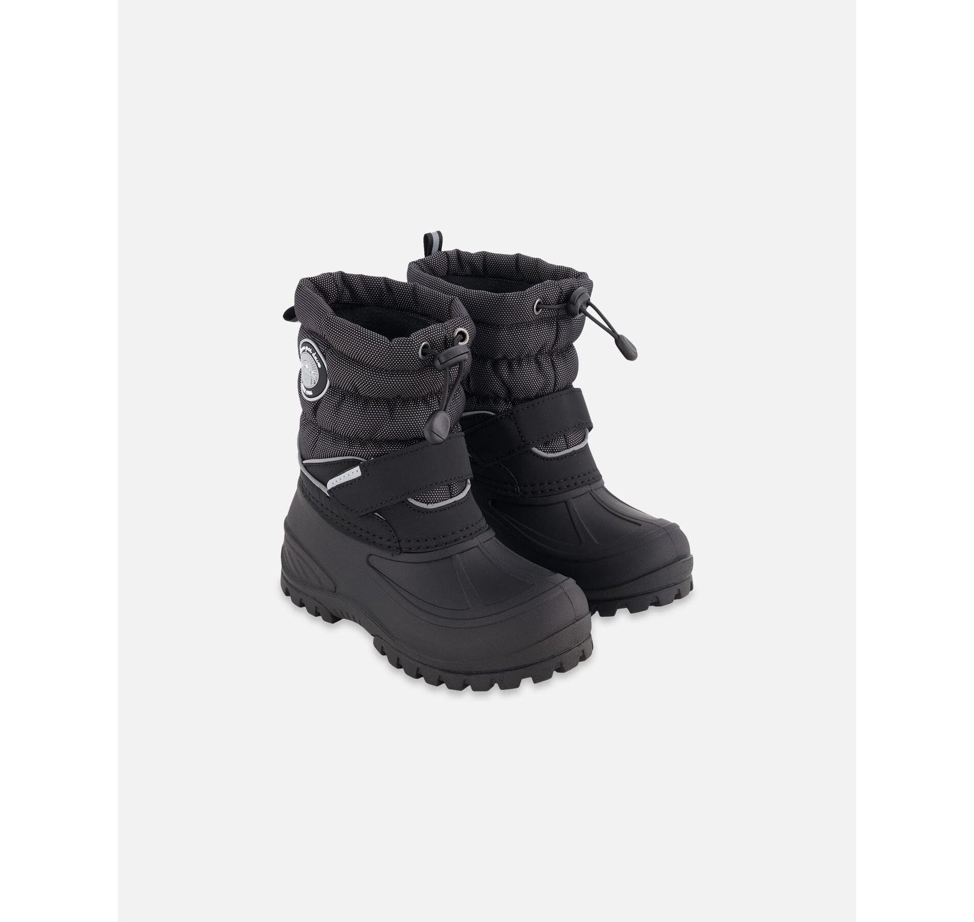 Deux par Deux Kids Unisex Winter Boots Solid Black