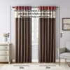 PAGED 84"x50" Floral Embroidered Curtain Panel,Blackout Curtains for Bedroom,Window Curtains with Rod Pocket and Back Tab for Living Room - 2 of 4