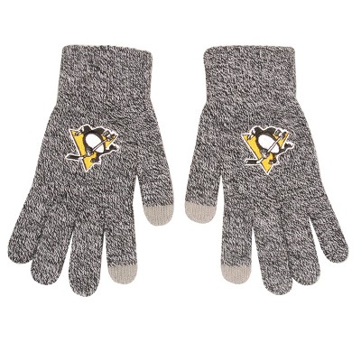 NHL Pittsburgh Penguins Gray Knit Gloves
