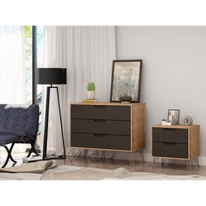 Rockefeller Dresser and Nightstand Set - Manhattan Comfort	 - 1 of 4