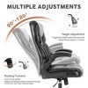 CAVINAS High-Back PU Leather Home Desk Chair with Adjustable Flip-Up Armrests, Ergonomic Office Chair, 360° Swivel Computer Desk Chair - 4 of 4