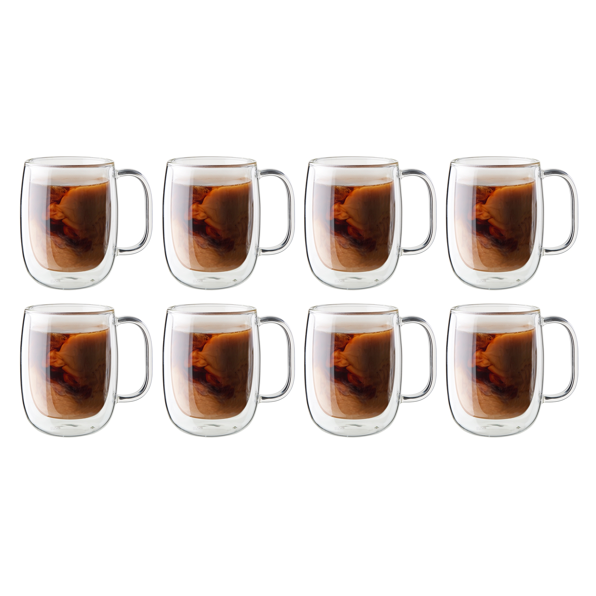 ZWILLING Sorrento Plus 8-pc Double-Wall Glass Coffee Mug Set