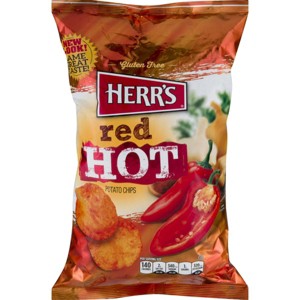 Herr's Red Hot Potato Chips - 7.75 Ounce (Pack of 4) - 1 of 3