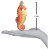 Old World Christmas Blown Glass Ornament for Christmas Tree, Orange Seahorse - 3 of 3