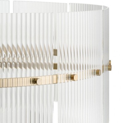 Seville Soft Gold 9-Light Contemporary Chandelier with Glass Elements