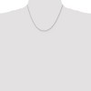 Black Bow Jewelry 1.5mm, 14k White Gold, Solid D/C Round Wheat Chain Necklace - 2 of 4