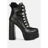 Beamer Faux Leather High Heeled Ankle Boots Women - 3 of 4
